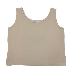St. John Cream Santana Knit Tank Shell Size Medium